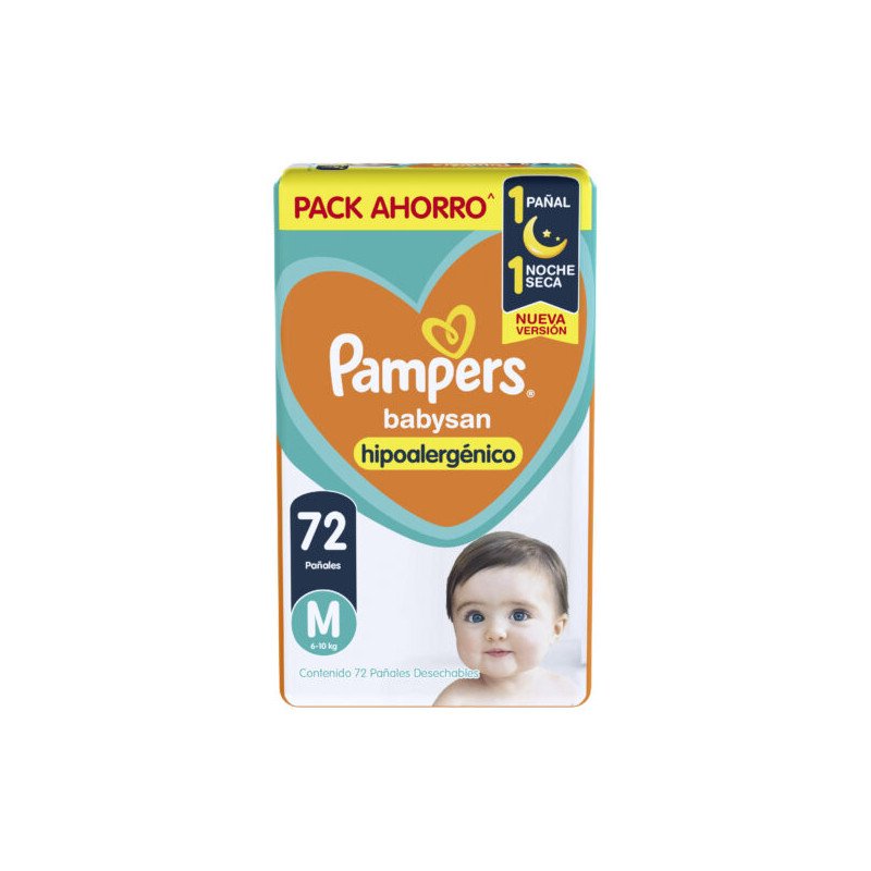 Imagen de PAMPERS BABYSAN M 72