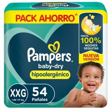Imagen de PAMPERS BABYDRY XXG 54