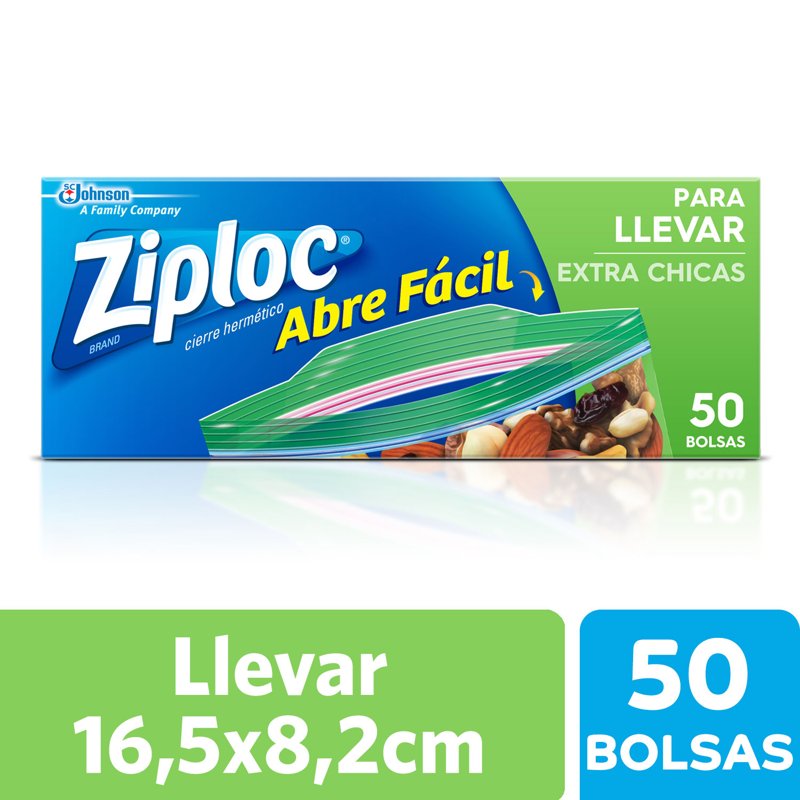 Imagen de ZIPLOC BOLSA PARA LLEVAR EXTRA CHICA 50u