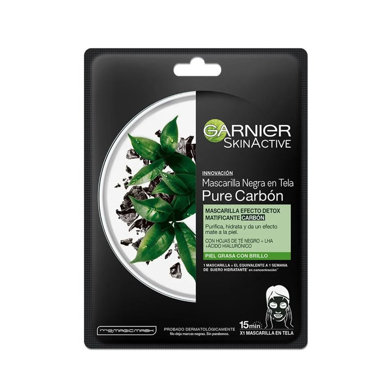 Imagen de GARNIER TRAT MASC EN TELA DETOX CARBON 32gr