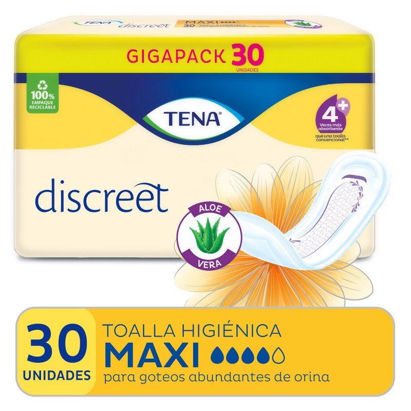 Imagen de TENA MUJER TOALLA P-INCONTINENCIA MAXI 30u