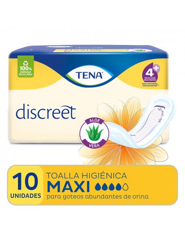 Imagen de TENA MUJER TOALLA P-INCONTINENCIA MAXI 10u