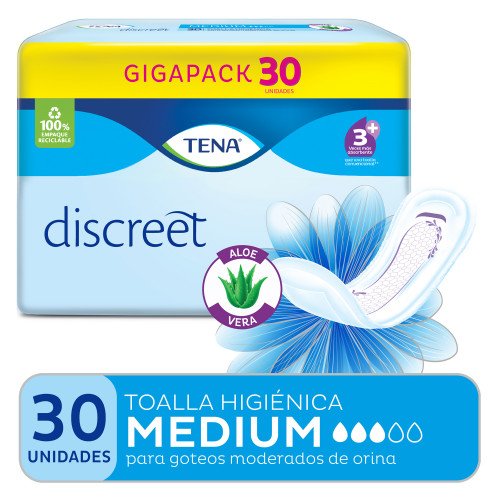 Imagen de TENA MUJER TOALLA P-INCONTINENCIA MEDIANA 30u