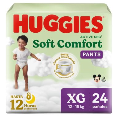 Imagen de HUGGIES PANTS ACTIVE SEC SOFT COMFORT XG 24u