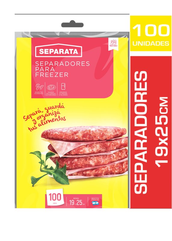 Imagen de SEPARATA SEPARADORES P-FREEZER 19X25 x 100u