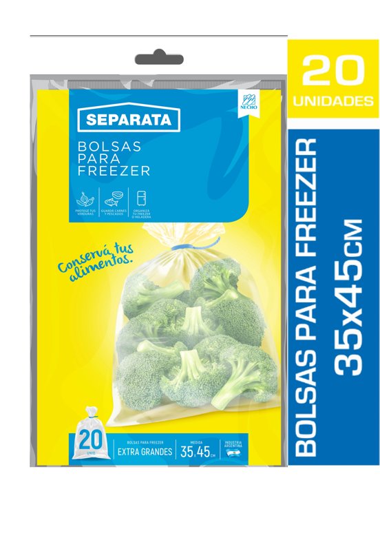 Imagen de SEPARATA BOLSA P-FREEZER 35X45 x 20u