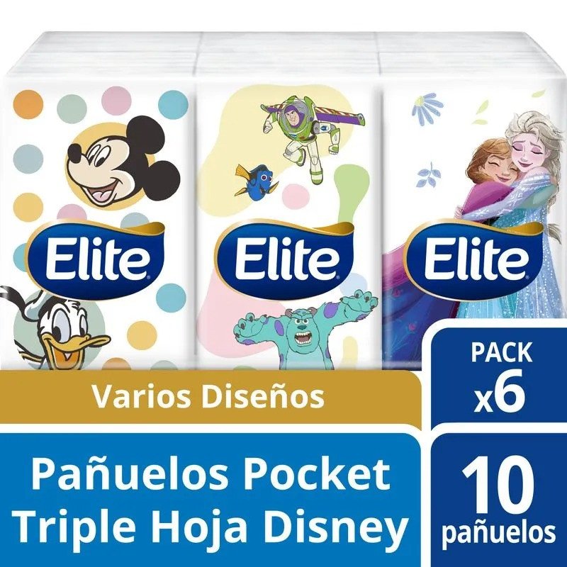 Imagen de ELITE DISNEY TRIPLE HOJA 6 paq. x 10u