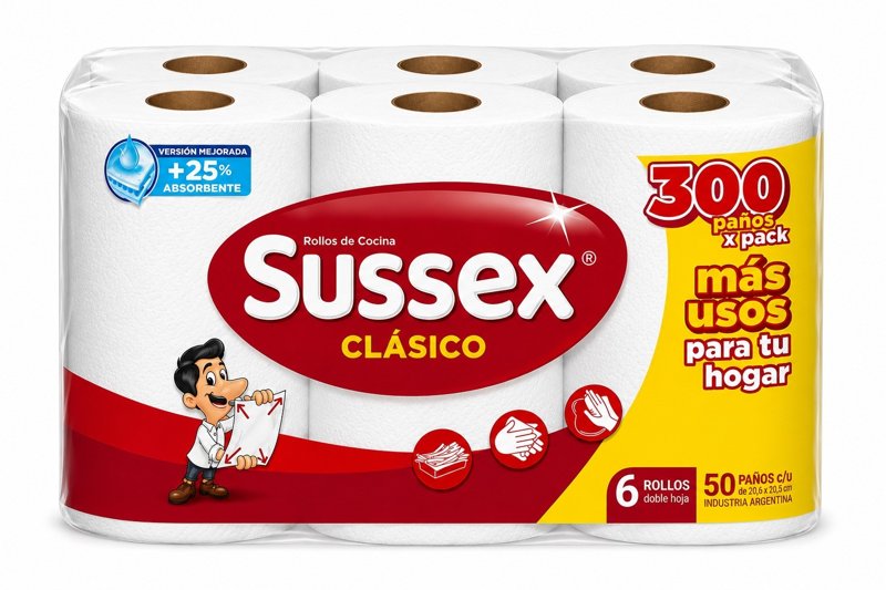Imagen de SUSSEX CLASSIC 6u X 50 paños