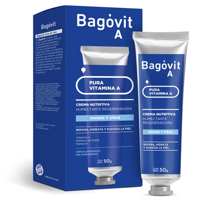 Imagen de BAGOVIT A CREMA NUTRITIVA MANOS Y UÑAS 50 grs