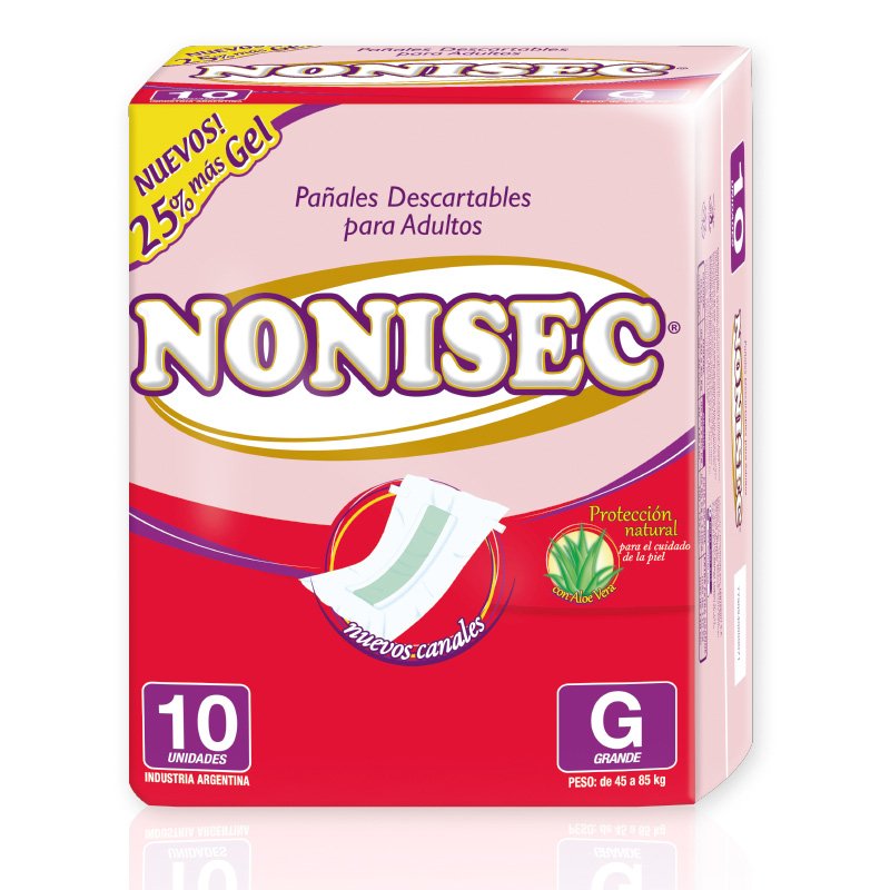 Imagen de NONISEC C-GEL RECTO GRANDE 10u