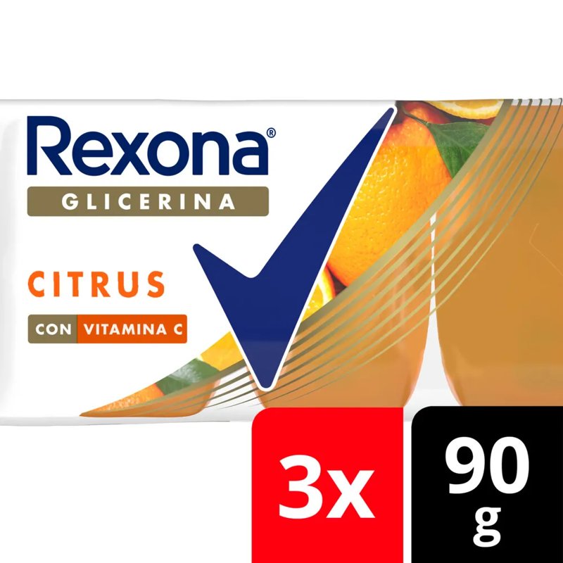 Imagen de REXONA JAB GLICERINA CITRUS 3x90gr
