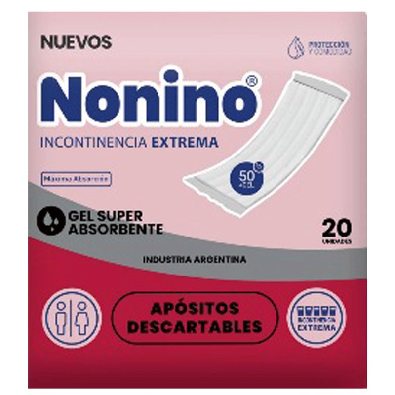 Imagen de NONINO APOSITO INCONTINENCIA EXTREMA 20u