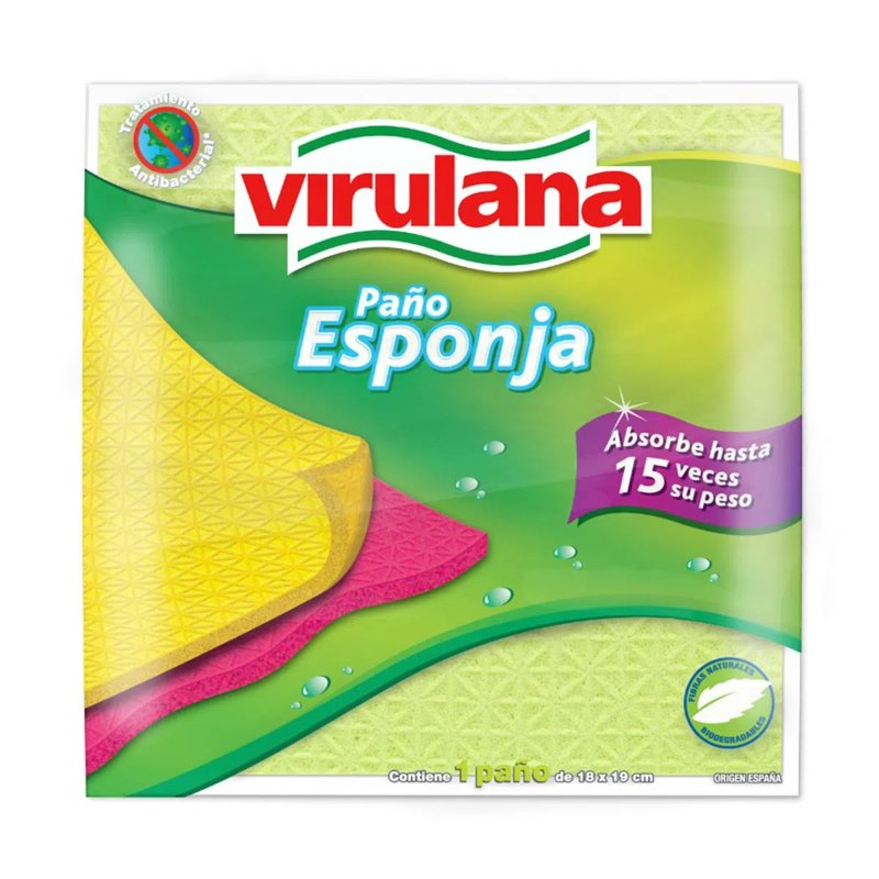 Imagen de VIRULANA PAÑO ESPONJA ANTIBACTERIAS