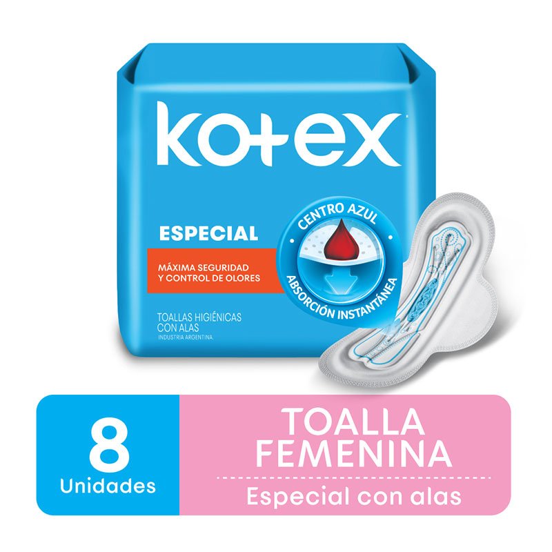 Imagen de KOTEX ESPECIAL C-ALAS 8u