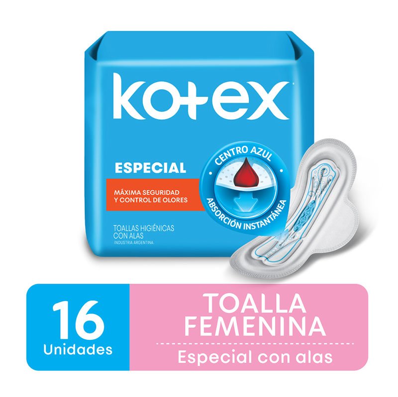 Imagen de KOTEX ESPECIAL C-ALAS 16u