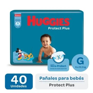 Imagen de HUGGIES PROTEC PLUS JUMBO G 40u