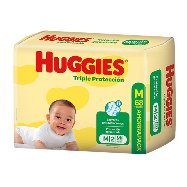 HUGGIES CLASSIC AHORRA PACK M 68u