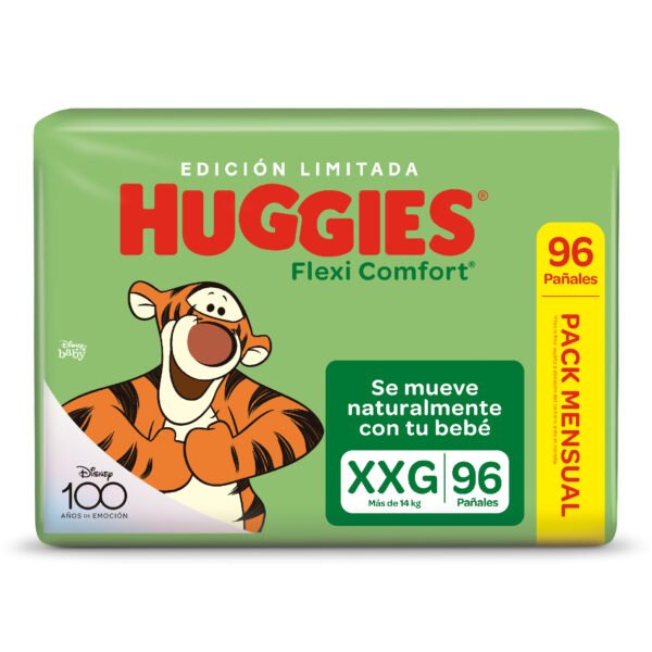 HUGGIES FLEXI COMFORT PACK MENSUAL XXG 96u