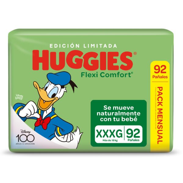 HUGGIES FLEXI COMFORT PACK MENSUAL XXXG 92u
