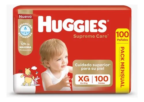 HUGGIES NATURAL CARE PACK MENSUAL XG 100u