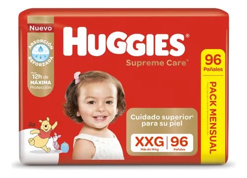 HUGGIES NATURAL CARE PACK MENSUAL XXG 96u