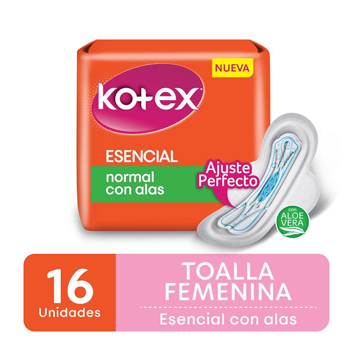 Imagen de KOTEX ESENCIAL NORMAL C-ALAS 16u