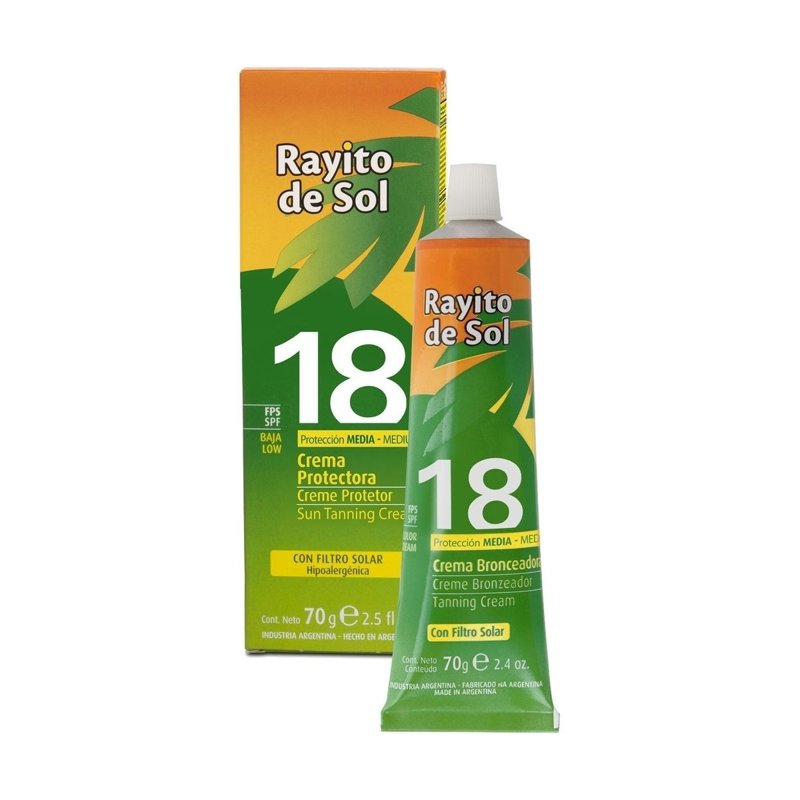 Imagen de RAY DE SOL CREMA BRONCEADORA FPS 18 X 70grs