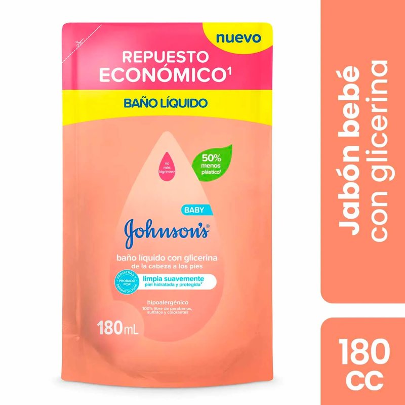 Imagen de JOHNSON JAB LIQ GLICERINA DP 180ml