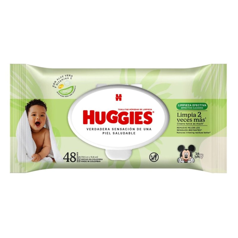 HUGGIES T-HUMEDAS LIMPIEZA EFECTIVA 48u