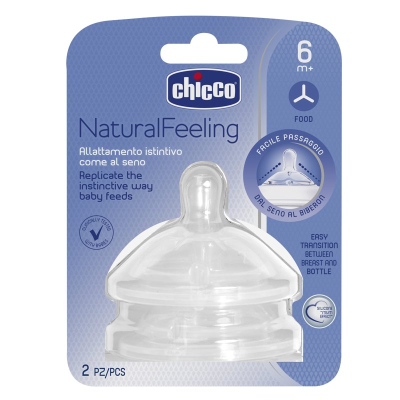 Imagen de CHICCO TETINA NATURAL FEELING 6m+ x 2u